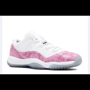 Limited edition Pink snake skin low top Jordan 11s